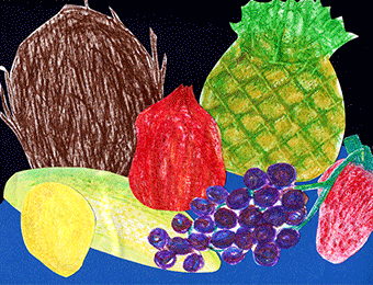 Huid van fruit